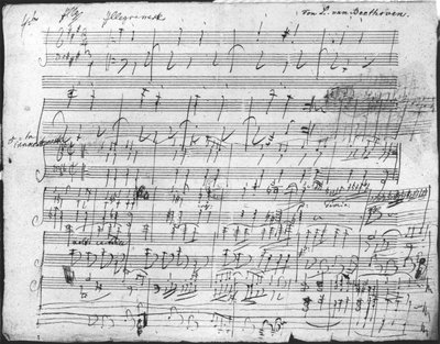 Autograph Partitur für die 10. Bagatelle Opus 119 von Ludwig van Beethoven